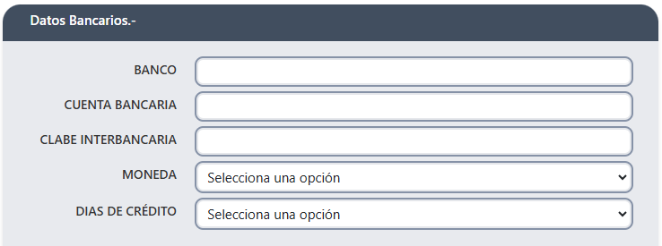 Datos Bancarios