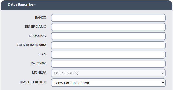 Datos Bancarios