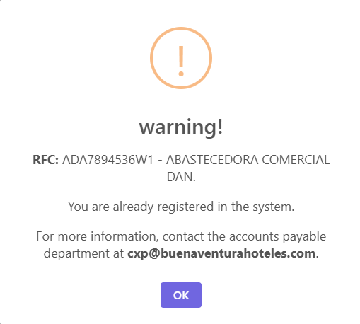 Duplicate Entry Alert